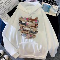 Takso hoodies moterims vintažiniai anime gotiški 2023 m. džemperiai moterims su grafika Puloveris Unisex L