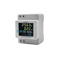 Skaitmeninis vienfazis energijos skaitiklis buitinis elektros energijos vartojimo monitorius AC40V-300V 100A galia balta