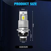 2 vnt. D2S D4S 1:1 LED priekiniai žibintai HID komplektas Xenon LED lemputės, modifikavimas 150W 65000LM D2R D4R automobilio lemputė automatinė lemputė dvipusis ypač didelis CSP mikroschema Canbus 6500K D4S/D4R