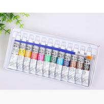 Pdtoweb New 12 Tubes 6 ml Akrilinių meno dažų rinkinys Įvairių spalvų Artist Craft Drobės teptukas