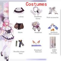 Ysir Elysia tarnaitės kostiumas „Honkai Impact 3 Game Play“ kostiumų rinkinys Helovino cosplay XS balta