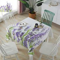 Violetinių gėlių levandų baltos spalvos vandeniui atspari staltiesė Vestuvių stalo dekoras Stalo bėgikas Virtuvės valgomojo stalo užvalkalas 4pcs 33x48 Table mat