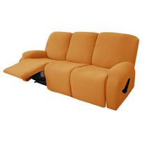 3 vietų naujas žakardinio audinio recliner kėdės užvalkalas Aukštos kokybės atpalaiduojančio fotelio užvalkalas Recliner sofos užvalkalas svetainei oranžinė