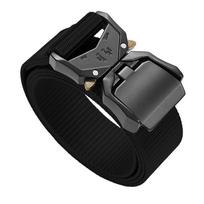 Vyriškos elastinės elastinės darbo kelnių diržas laisvalaikio tendencija lauko sportui austas nailono audinio diržas greitai atsegamas 125cm juoda