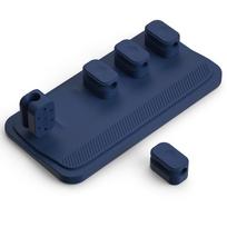 Magnetinis pelės laido organizatorius, stalinio kompiuterio kabelio spaustukas, laido vyniotuvas, lipnus, fiksuotas USB įkrovimo laido laikiklis mėlyna