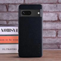 Dėklas, skirtas Google Pixel 7A coque Prabangios tekstilės Odinis minkštas TPU kietas telefono dangtelis google pixel 7a dėklas, capa Pixel 7A juoda