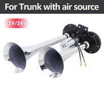 150DB automobilio garso signalas, itin garsus 12V/24V dvigubas trimetinis oro signalo kompresorius, skirtas automobiliniam sunkvežimiui laivui, traukinio garso signalui, skirtas automobiliniam garsiniam ženklui For Trunk with Air