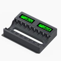 PALO 8 lizdų LCD išmanusis akumuliatoriaus įkroviklis 1,5 V AA AAA ličio jonų įkraunamam akumuliatoriui