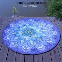 Apvalus mankštos jogos kilimėlis meditacijos pagalvėlė 60-90-125CM skersmens neslystantis kilimas spausdinta pagalvėlė Pilateso fitneso treniruotėms A60x60cm