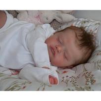 48 cm Reborn Baby Doll Rosalie, gyva implantuota plaukų mergaitė, minkštas lėlės žaislas 48cm Cloth Body