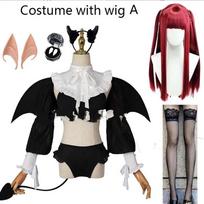 Anime MARIN KITAGAWA LIZ-KYUN Cosplay Kostiumas Seksualus apatinio trikotažo rinkinys Galvos apdangalas Sparnai Perukas Kojinės Helovinui L