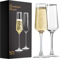 Transparent Kitchen Whisky Goblet Glass  Luxury Crystal Cups For Party Bar Champagne Flute Household Glass Wine Glasses Wine Set 2 Pcs