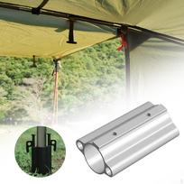 Awning Rod Holder Camping Tent Pole with 2 Screws Outdoor Dia 36mm black