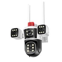 Nauja WiFi IP kamera 6K 12MP lauko stebėjimo vaizdo kamera trijų ekranų vaizdo saugos kamera Mini PTZ CCTV gatvės kamera IPC360 Home APP EU Plug