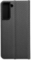 Dėklas Oem LUNA Book Carbon skirtas Samsung Galaxy S21 FE juodos spalvos