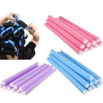 18 vnt Sraigės ritinio formos garbanojimo geležis plastikinis plaukų suktukas Kirpyklos įrankiai nepažeidžia plaukų 5*Foam curling iron