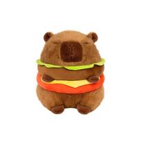 Hamburgo pliušinis žaislas „Capybara“ pliušinis žaislas „Pūkuotas Kawaii Plushie“ lėlės modeliavimas „Capibara Anime“ Mieli kimšiniai gyvūnai Minkšti pliušiniai dovanoti žaislai vaikams 20cm brown