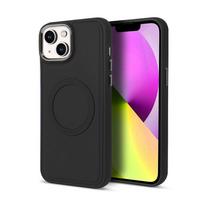 Piniginės dėklas, skirtas magnetiniam belaidžiam įkrovimui skysto silikono telefono dėklas, skirtas Apple iPhone 14 13 12 11 Pro Max fotoaparato apsaugai, smūgiams atspariems dėkliams For iPhone 14 juoda