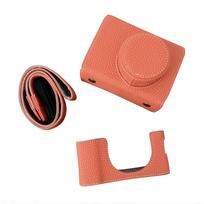 Portable Camera Protective Case Retro Style Full Camera Case Carry Bag Opening Bottom Design with oranžinė