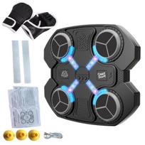 Muzikinis bokso aparatas su pirštinėmis Pakabinamas prie sienos Su Bluetooth suderinamas bokso elektroninis išmanusis LED smūgių treniruočių taikinio padas Home