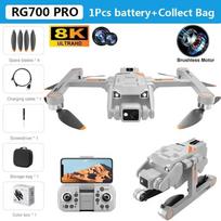 RG700 PRO GPS dronas 8K profesionalus dvigubas fotoaparatas 5G Wifi kliūčių išvengimas be šepetėlių sulankstomas keturkopteris RC atstumas 2 km dronas RG700 PRO 1 battery juoda