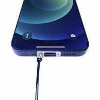 Metal phone lanyard hook for iPhone 15-11, neck hanging tool for easy access.