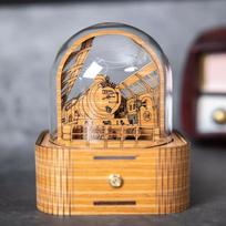 Heideggerio teminė muzikinė dėžutė Rankų darbo retro medinė muzikinė dėžutė Dovana muzikinė dėžutė kūdikiui iš Garbės ir Magijos mokyklos