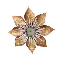3D Metalinė Gėlė Sienos Dekoras Atsparus Oro Sąlygoms Tvirtas Geležinis Gėlės Sienos Menas Gėlių Dekoras Svetainė Miegamasis Vidaus Lauko Namų Reikmenys šviesiai blondinė spalva
