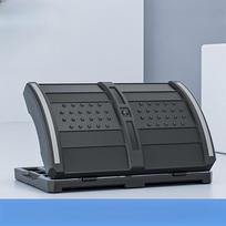 Ergonomiška automobilinės kėdutės kojų atrama - patogi galinė pėdos atrama, patvari ABS medžiaga, juoda automobilio sėdynės pagalvėlė malšina nugaros skausmus juoda