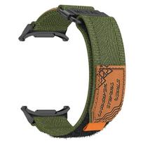 Sportinis Nailoninis Kilpinis Dirželis Samsung Galaxy Watch 7 Ultra 47mm Apyrankei Apyrankė Samsung Watch 7 Ultra Laikrodžio Dirželiai Aksesuarai Galaxy Watch 7 Ultra 47mm žalia