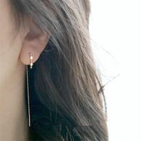 925 Sterling Silver 14k Gold Plating Inlaid Crystal French Diamond Tassel Ear Line Women Retro Classic Party Jewelry Accessories auksas
