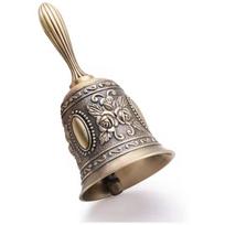 Retro Metalinis Tonas Rankinis Skambutis Metalinis Mokyklos Valgyklos Parduotuvės Arbatos Skambutis Rankoje Laikomas Amatas Vestuvių Dekoracija Signalizacija Mokykla Bažnyčia Klasė auksas
