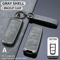 Automobilio rakto dėklo dangtelis, skirtas Vw Volkswagen CC Passat b8 Magtan b7 Key Shell Skin Bag Only Dėklas Priedai Automobilio stiliaus laikiklis pilka spalva