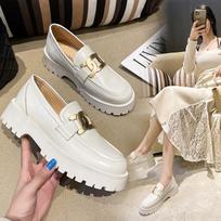 Shoes Women Spring White Thick-soled Ladies Sneakers Genuine Leather Casual Trend Girl Shoes Students 42 balta