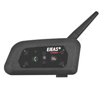 EJEAS V6 Pro motociklo šalmas, domofonas 1200M dvipusis vidinis telefono ausinės, važiuojantis racija, skirta 1PCS juoda