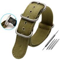 Classic Thickened canvas strap 20mm 22mm 24mm 26mm Rugged Nylon Military Straps Retro Watchband Braid Ballistic Fabric Bands for Tudor 20mm