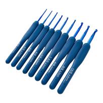 9 vnt. Ergonomiškos rankenos nėrimo vąšeliai 2MM-6MM Ergonomiškas nėrimo vąšelis Ilgos rankenos nėrimo vąšelis pradedančiajam, mėgėjui