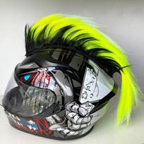 Motociklo Mohawk šalmo peruko lipdukas Šalmo puošmenos Perukai Gaidžio šeriai Motocross viso veido bekelėje šalmo puošmena plaukų pasta