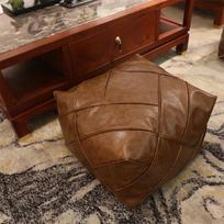 Marokietiškas PU odos pufas Osmanų kvadratinis futonas pėdų kėdutė Namų tatami neprikimšta pagalvėlė sofa sėdmaišis Svetainės dekoro amatai brown