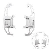 2X Automobilio vairo pavarų perjungimo svirtelės prailgintuvai Aliuminis VW GOLF GTI R GTD GTE MK7 7 POLO GTI Scirocco 2014-2019 sidabras