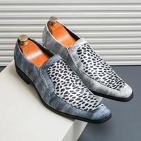 Italian men's loafers slip on fashion luxurious leather British style soft shoe men moccasins shoes Man zapato cuero hombre 38 mėlyna