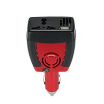 150 W DC 12V į AC 220V keitiklis Automatinis įtampos keitiklis Automobilio maitinimo keitiklio adapteris su cigarete raudona juoda spalva