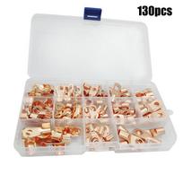 130 vnt./dėžutė Varinės kabelių antgalios, didelės galios laidų antgalių gnybtų jungtys 130pcs