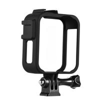 Veiksmo kameros dėklas, plastikinis apsauginis rėmelis, vaizdo žurnalo dėklas su dviem šaltų batų laikikliais, suderinamas su „GoPro Max“ sportine kamera juoda
