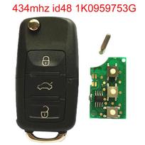 DYS mados krepšiai, 3 mygtukai, automobilio nuotolinio valdymo pultas 1K0959753G, skirtas VW Golf Touran
