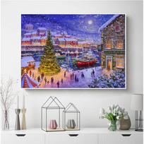 5D DIY Diamond Embroidery Pictures Of Rhinestones Diamond Painting Landscape Cross Stitch Lake Home Decoration Full Round 20X30CM