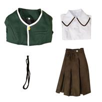 Anime Cosplay Danganronpa V3 Cosplay Kostiumai Chihiro Fujisaki Vienodos Palto / Sijono Kostiumai Mokyklinis Vienodas 4 VNT Pilnas Rinkinys S&Danganronpa