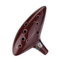 12 skylių Alto C Zelda Ocarina keraminis laivo fleita pučiamasis muzikos instrumentas su muzikos knygos virvele kava