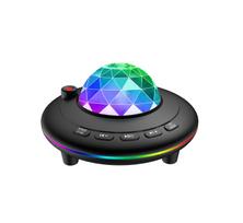 VAORLO RGB Žvaigždėtas dangaus projektorius Naktinė lempa Romantiška spalvinga naktinė lemputė belaidė mėlynos danties garsiakalbių grotuvas Vaiko gimtadienio Kalėdų dovanoms juoda