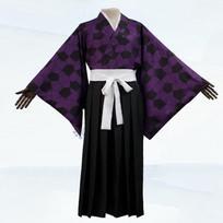 Anime Demon Slayer Kimetsu No Yaiba Kokushibo Cosplay kostiumas marginamas kimono uniformos marškinėliai Helovino karnavalinio vakarėlio kostiumas S